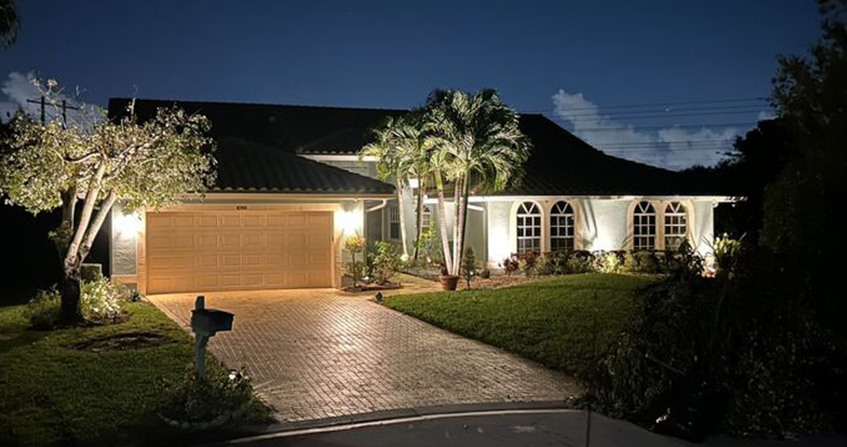 After Custom Outdoor Lighting Servicing in Fort Lauderdale