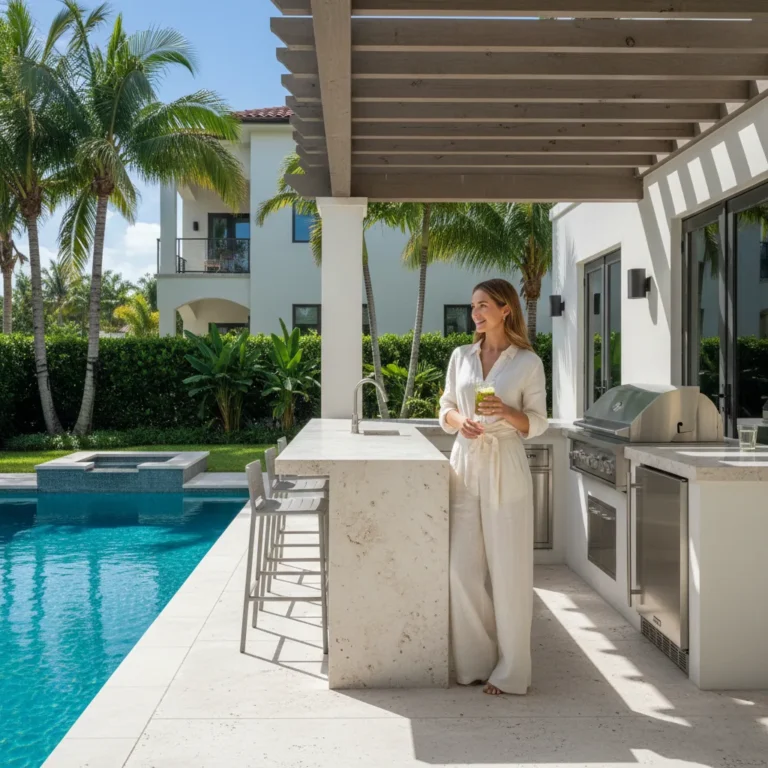 Finished outdoor living space installed by TotalScape Design